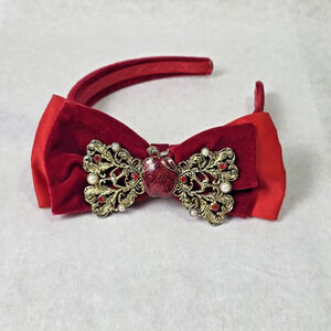 Disney Store Snow White Designer Collection Headband Red Velvet Apple Rare